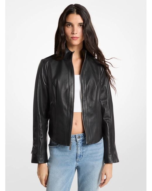MICHAEL Michael Kors Black Mk Leather Jacket