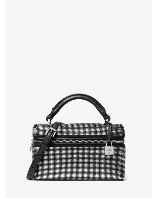 MICHAEL Michael Kors Black Jana Extra-Small Embellished Suede Convertible Crossbody Bag