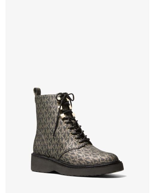 michael michael kors haskell glitter combat boot