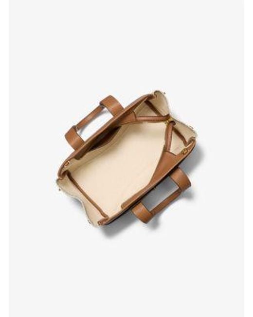 Michael Kors Natural Romee Small Signature Logo Satchel