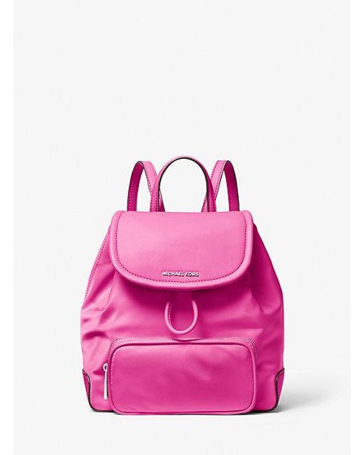 Michael Kors Pink Cara Small Nylon Backpack