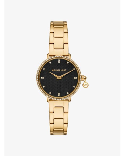 Michael Kors Metallic Mini Pyper Pavé-Tone Watch