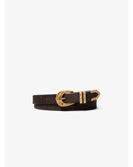 MICHAEL Michael Kors White Michael Kors Suede Western Belt