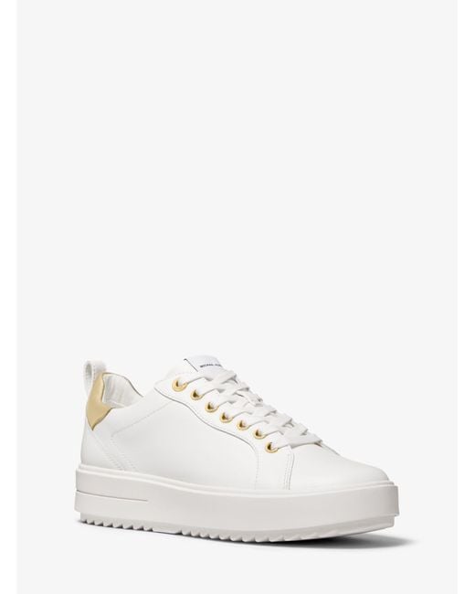 Michael Kors Emmett Leather Trainers in White | Lyst Canada