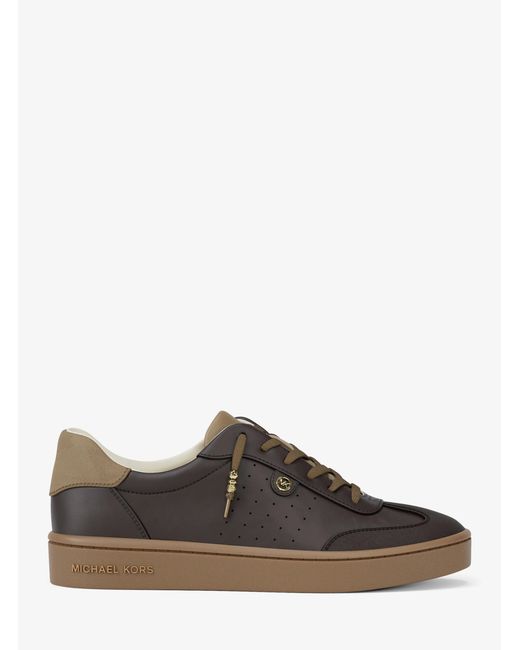 MICHAEL Michael Kors Brown Scotty Leather Sneaker