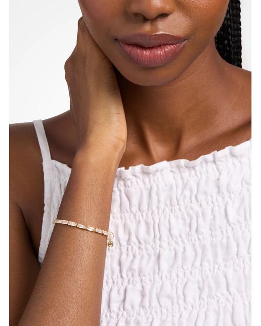 Michael Kors White Cubic Zirconia Tennis Bracelet