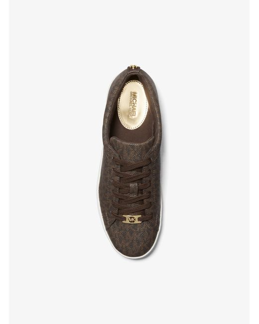 MICHAEL Michael Kors Brown Mk Keaton Signature Logo Trainers