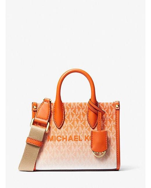 Michael Kors Orange Mirella Extra-small Ombré Logo Crossbody Bag