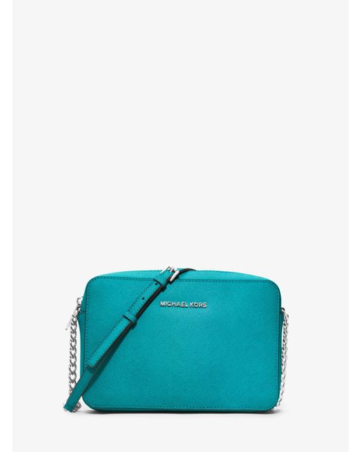 Michael Kors Women's Hamilton Handbag Saffiano Leather Blue Green Teal Purse  | eBay