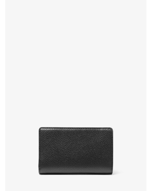 Michael Kors White Mk Medium Pebbled Leather Wallet for men