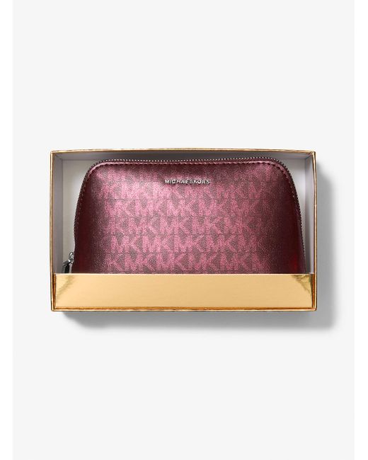 Mk Kit Da Viaggio Jet Set Piccolo Con Logo Metallizzato di MICHAEL Michael Kors in Purple