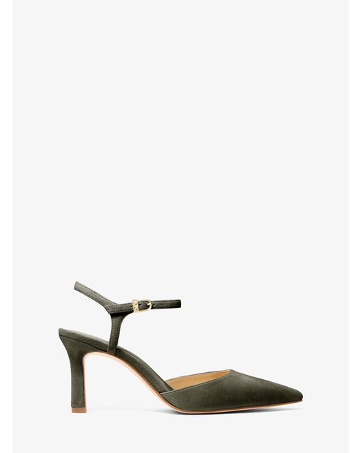MICHAEL Michael Kors Metallic Mk Amara Suede Slingback Pump