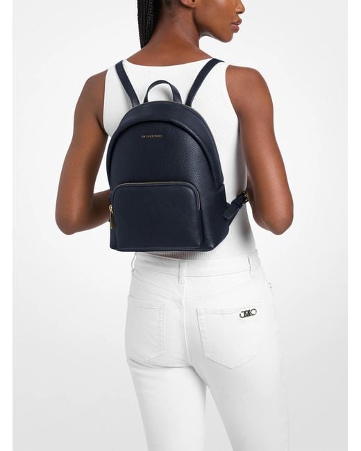 Michael Kors Outlet Blue Mk Erin Medium Backpack
