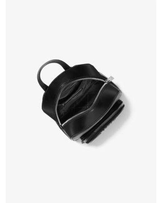 Michael Kors Black Jaycee Extra-Small Pebbled Leather Convertible Backpack