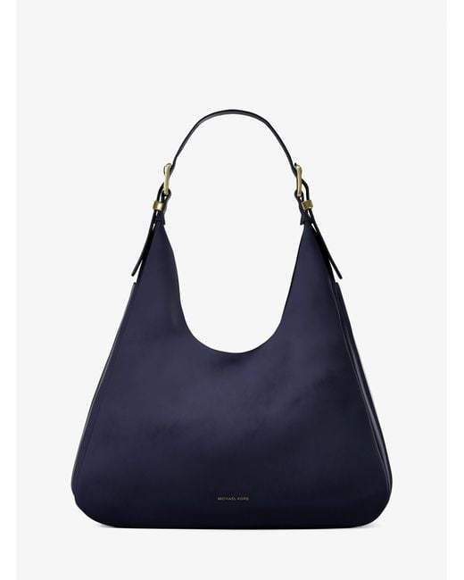 MICHAEL Michael Kors Blue Nolita Large Nubuck Hobo Shoulder Bag