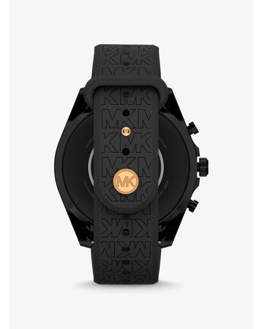 Smartwatch Gen 6 Bradshaw nero con cinturino in silicone con logo di Michael Kors in Black