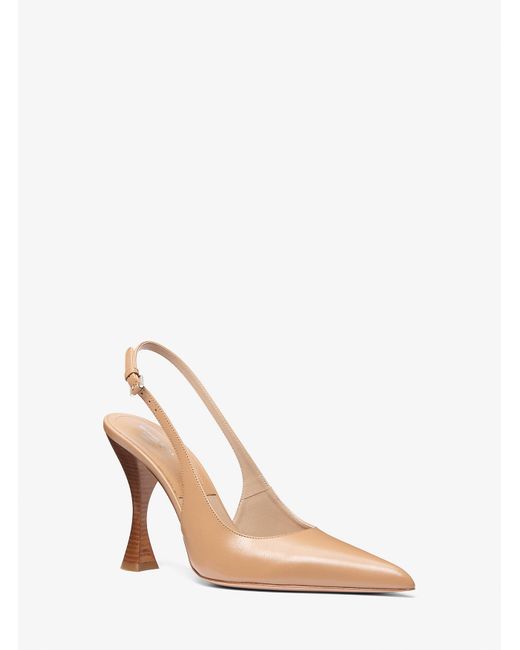 Mk Escarpin Isabella En Cuir Avec Bride Arrière Michael Kors en coloris Natural