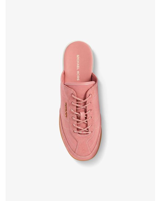 MICHAEL Michael Kors Pink Nolan Nylon And Suede Mule
