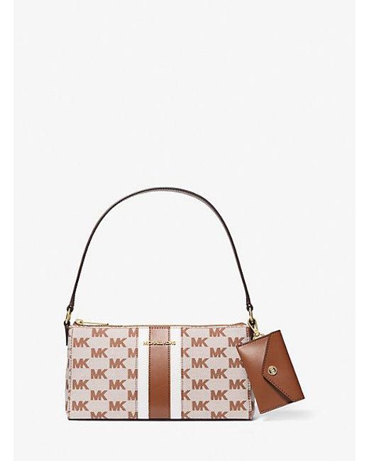 Michael Kors Vincent Medium Logo Jacquard Pochette With Card Michael Kors Vincent Medium Logo Jacquard Pochette With Card