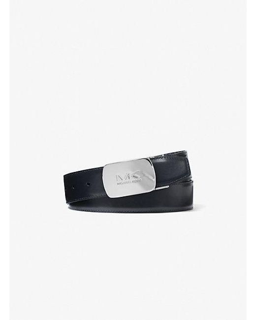 Michael Kors White Reversible Logo And Leather Belt for men