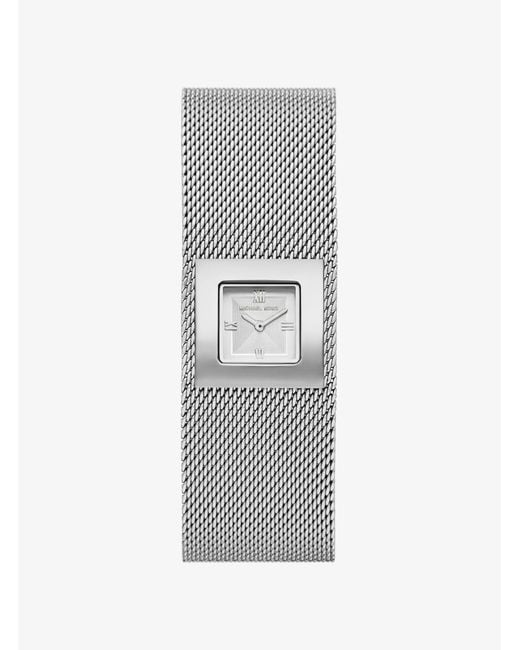 Michael Kors Gray Mk Georgie Petite-Tone Mesh Watch