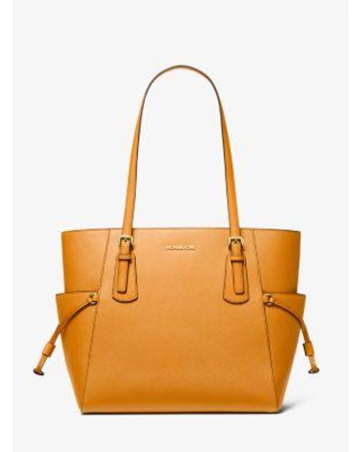 Michael Kors Orange Voyager Large Saffiano Leather Tote Bag