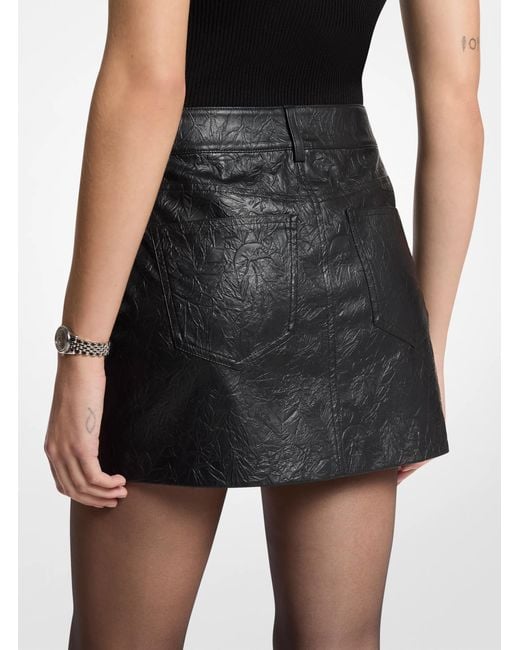 MICHAEL Michael Kors Black Mk Textured Miniskirt