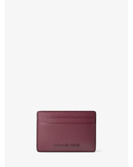 Mktarjetero Jet Set De Piel Granulada MICHAEL Michael Kors de color Purple