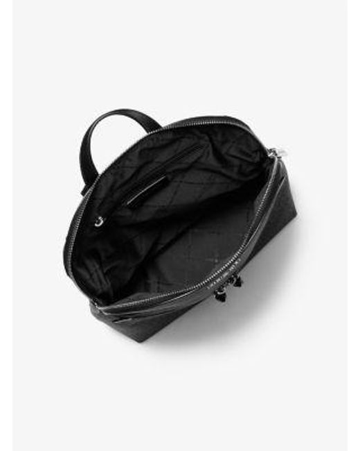 Michael Kors Outlet Black Mk Dallas Medium Signature Logo Backpack