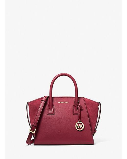 Michael Kors Pink Avril Small Pebbled Leather Satchel