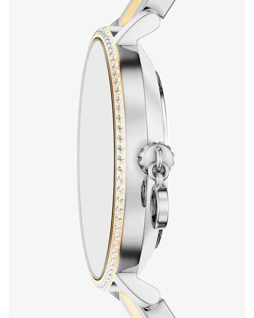 Michael Kors Metallic Mini Pyper Pavé Two-Tone Watch
