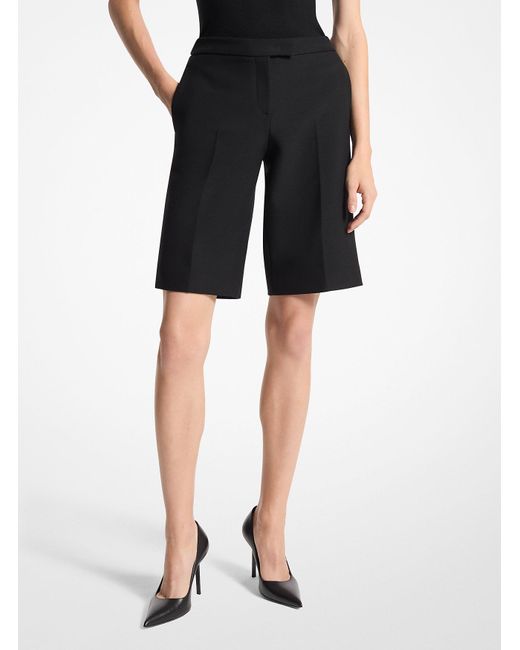 Mk Bermuda En Gabardine De Laine Michael Kors en coloris Black