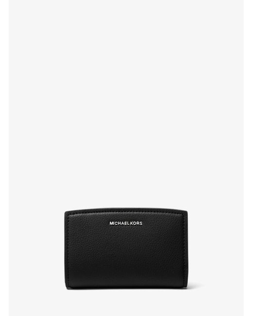 MICHAEL Michael Kors White Mk Bryant Medium Pebbled Leather Wallet