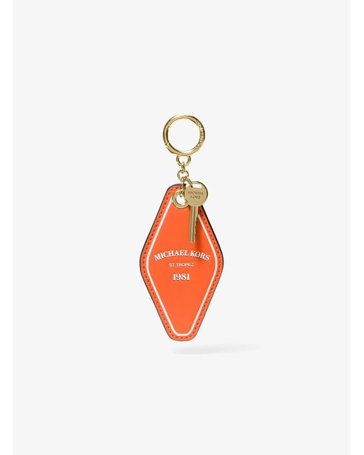 MICHAEL Michael Kors White Mk Hotel Key Bag Charm