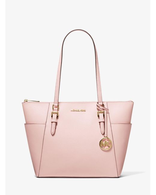 Michael Kors Charlotte Large Saffiano Leather Top-zip Tote Bag in Pink |  Lyst Australia