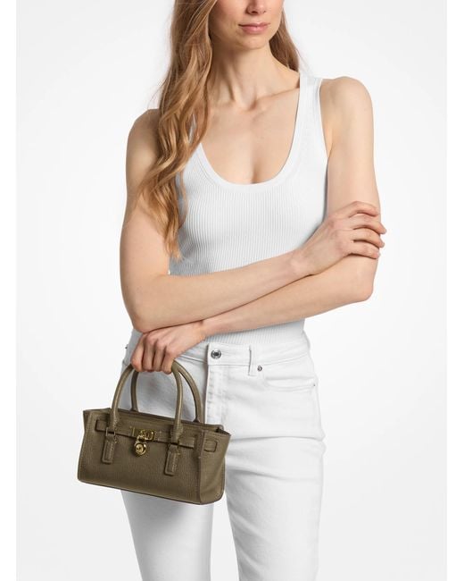 Michael Kors Natural Hamilton Moderne Extra-Small Leather Crossbody Bag