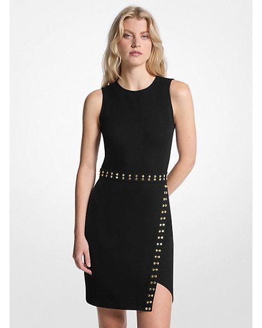 MICHAEL Michael Kors Astor Stud Sleeveless Mini Dress in Black | Lyst MICHAEL Michael Kors Astor Stud Sleeveless Mini Dress in Black | Lyst