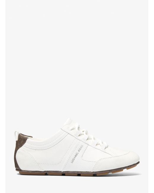 Michael Kors White Keely Leather Trainer