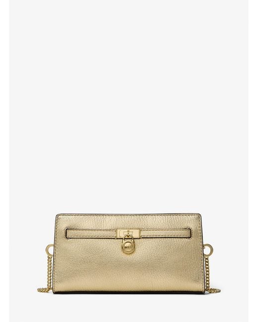Mkbandolera Transformable Hamilton Moderne Extrapequeña De Piel Metalizada MICHAEL Michael Kors de color Natural