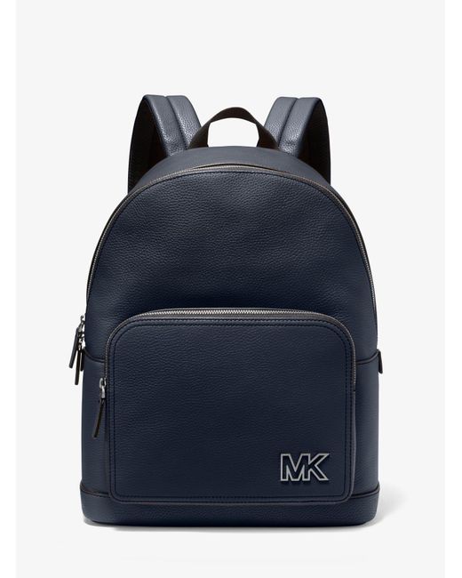 Michael Kors Cooper Pebbled Leather Backpack in Navy (Blue) for Men Lyst