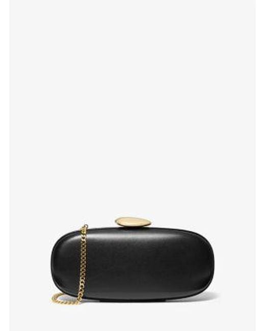 Michael Kors Black Mk Tina Small Leather Minaudière