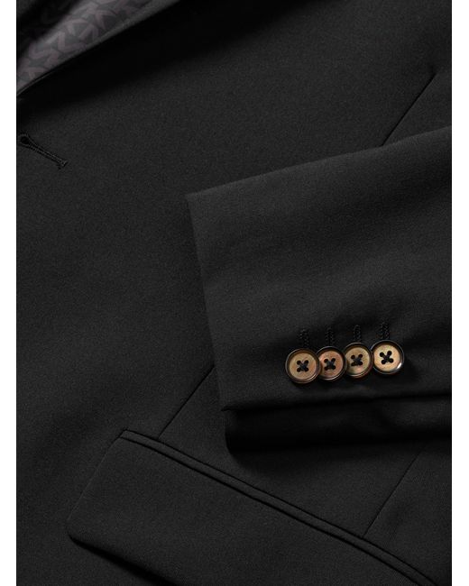 Michael Kors Black Mk Slim-Fit Wool Blend Travel Suit for men