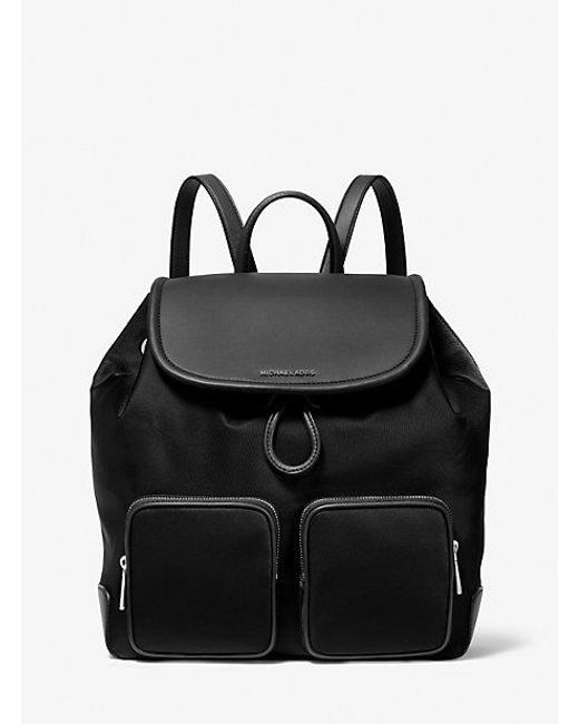 MICHAEL Michael Kors Black Mk Cara Large Nylon Backpack