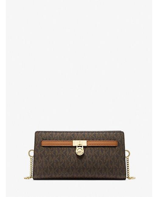 Michael Kors White Hamilton Moderne Extra-Small Signature Logo Convertible Crossbody Bag