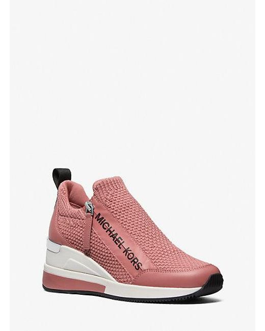 Michael Kors Pink Willis Wedge Trainer