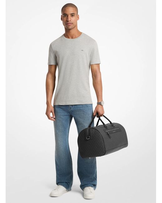 Michael Kors Black Jet Set Signature Logo Weekender Bag for men