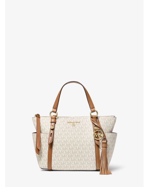 Michael Kors Natural Sullivan Small Logo Top-zip Tote Bag