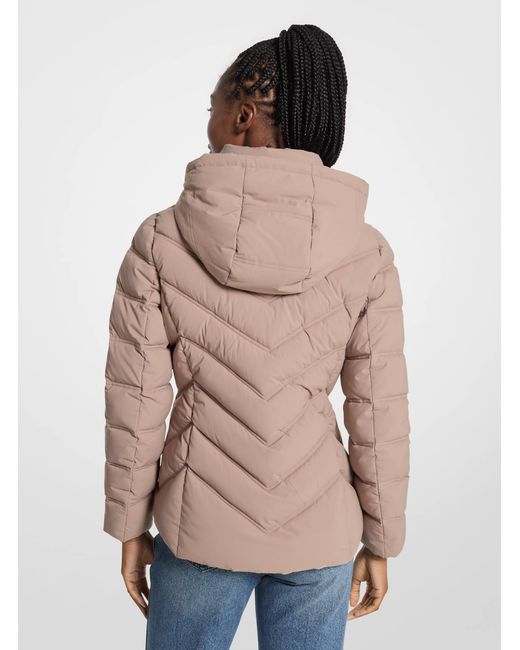 Michael Kors Natural Packable Quilted Puffer Jacket