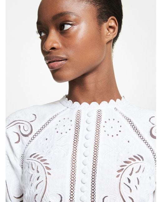Floral embroidered mesh on sale dress michael kors