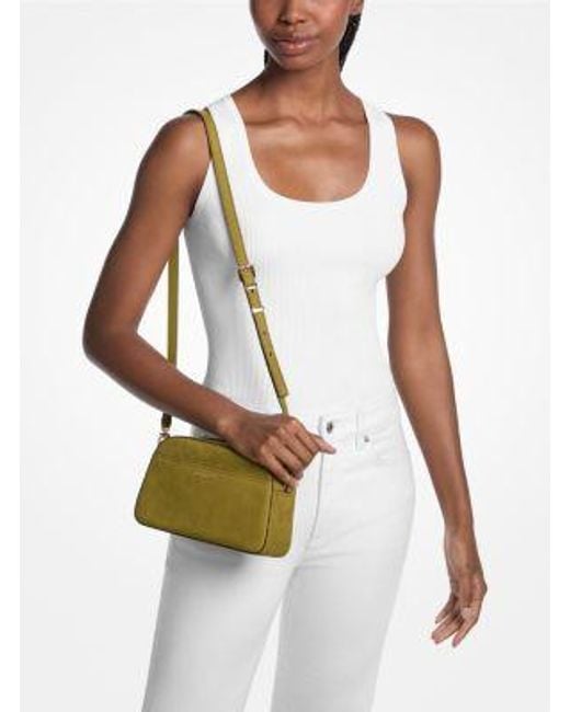 Michael Kors Jet Set Small Nubuck Camera Crossbody Bag Jet Set Small Nubuck Camera Crossbody Bag in PISTACHIO  main image 3